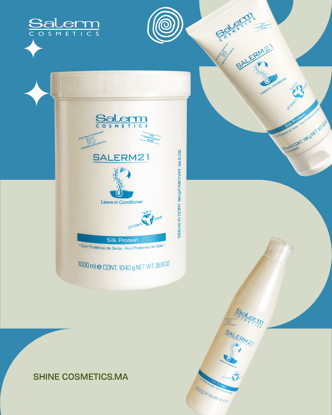 Salerm 21 : le masque leave-in sans rinçage idéal pour cheveux secs et abîmés au Maroc