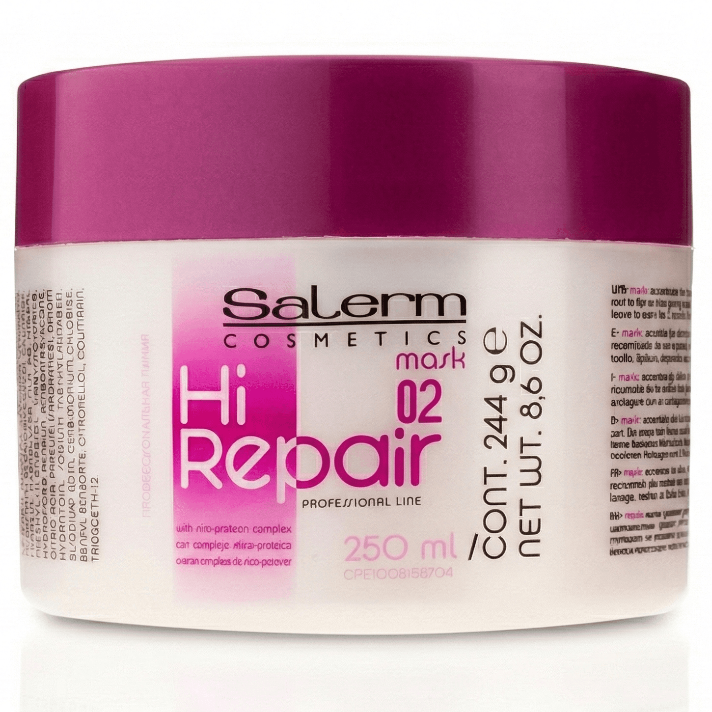 Hi Repair Masque Cheveux 250ml, Répare intensément les cheveux abîmés, secs ou cassants